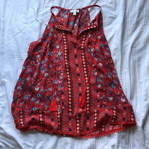 Orange patterned tank top!